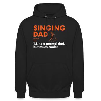 Singer Dad Definition Singing - Unisex Hoodie - black - Front - Alina (178cm) & Michal (187cm)