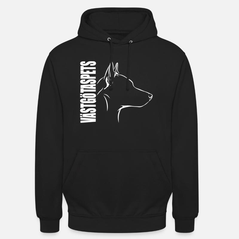 VÄSTGÖTASPETS Profil Chiens Wilsigns - Sweat-shirt à capuche unisexe - noir
