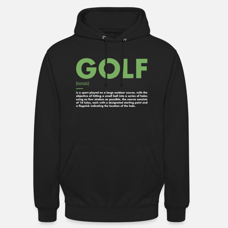 Sport Définition Golf - Sweat-shirt à capuche unisexe - noir