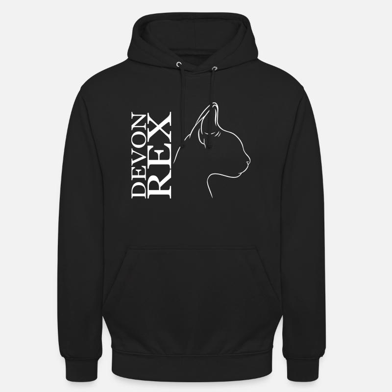 Devon Rex Profil Chat Chat Wilsigns Sweat-shirt à capuche unisexe