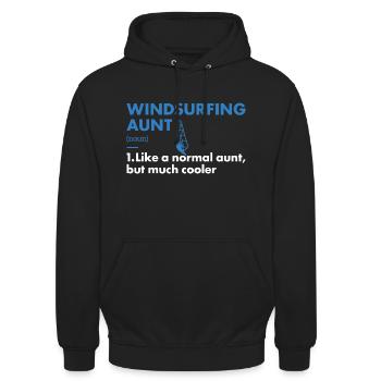 Sport Aunt Windsurfing - Unisex Hoodie - black - Front - Alina (178cm) & Michal (187cm)