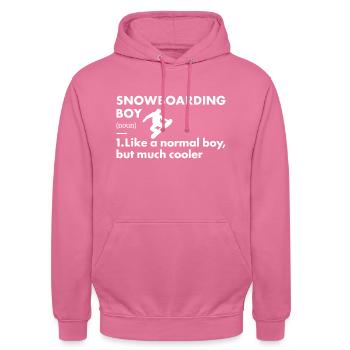Sport Boy Snowboarding - Unisex Hoodie - Pink - Vorne - Alina (178cm) & Michal (187cm)