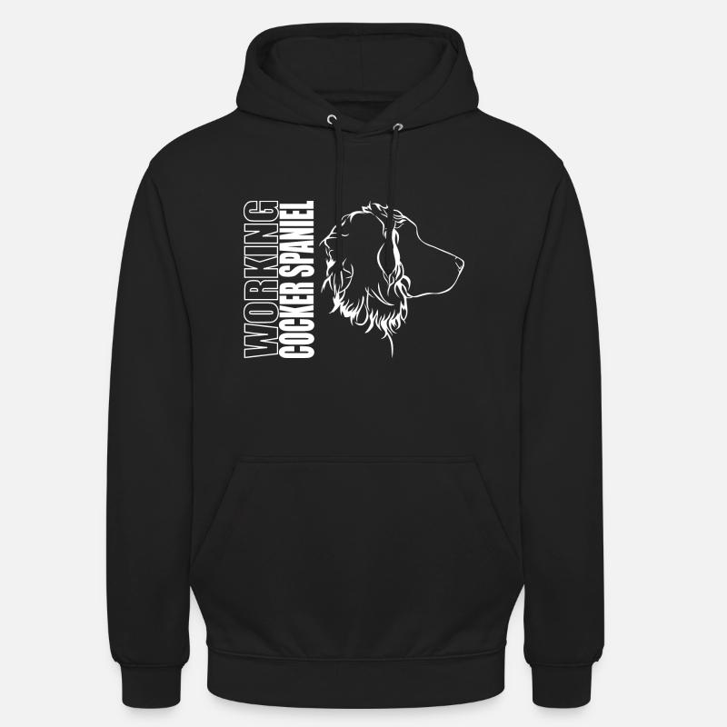 WORKING COCKER SPANIEL Profilo Cani Cane Wilsigns - Felpa con cappuccio unisex - nero