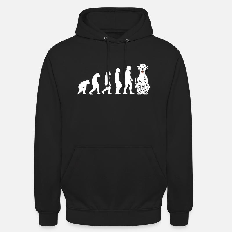 Dalmatien de l’évolution - Sweat-shirt à capuche unisexe - noir