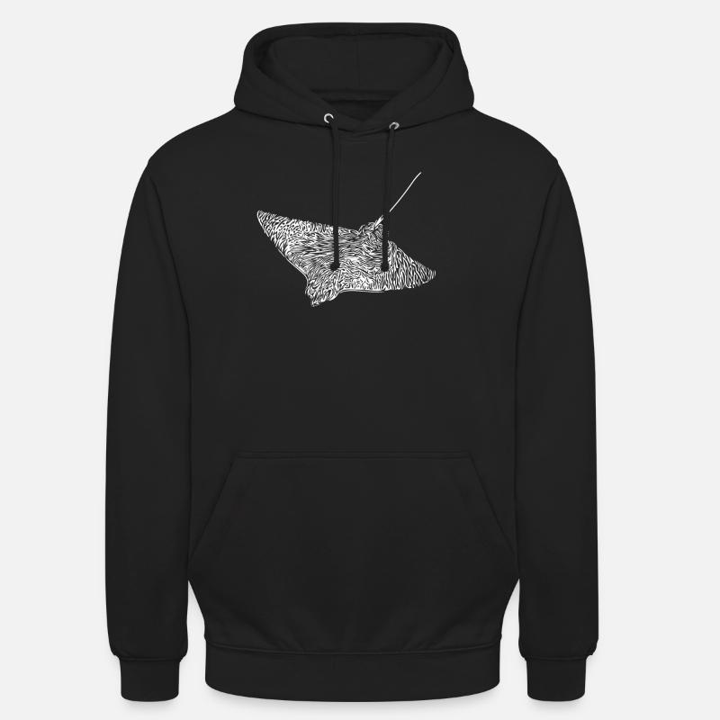 eagle rays - Unisex Hoodie - black