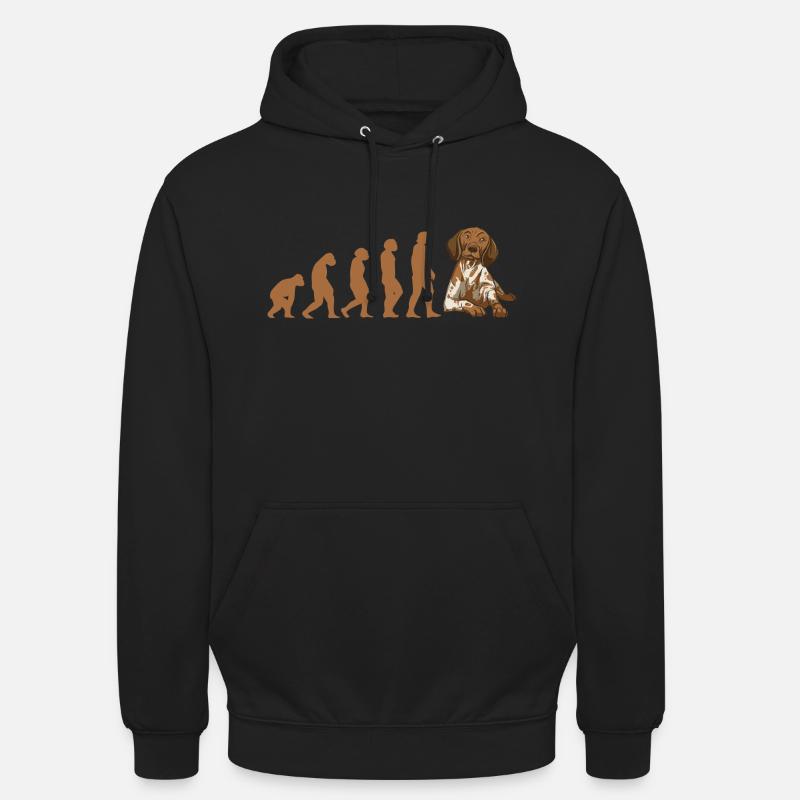 Evolution German Shorthaired Pointer - Unisex Hoodie - black