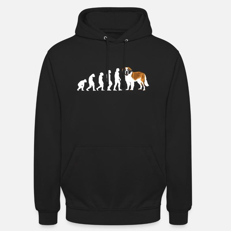 Evolution Saint-Bernard - Sweat-shirt à capuche unisexe - noir