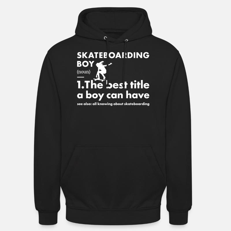 Sport Boy Skateboard - Sweat-shirt à capuche unisexe - noir