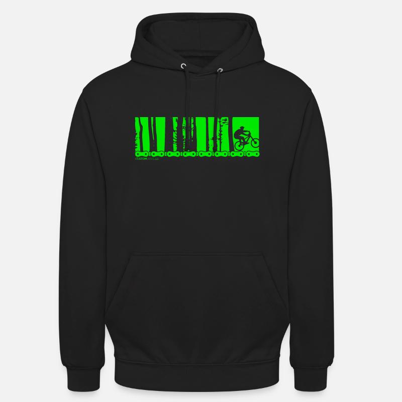 MTB Mountainbiker Wald - Unisex Hoodie - Schwarz