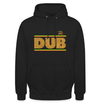 Dub sur bois - Sweat-shirt à capuche unisexe - noir - Devant - Alina (178cm) & Michal (187cm)