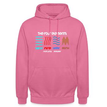 Le design des 4 éléments - Sweat-shirt à capuche unisexe - rose - Devant - Alina (178cm) & Michal (187cm)