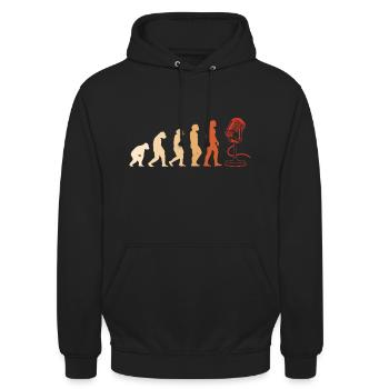 Singer Evolution Singing - Unisex Hoodie - black - Front - Alina (178cm) & Michal (187cm)