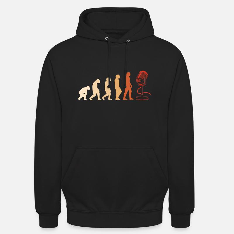 Singer Evolution Singing - Unisex Hoodie - black