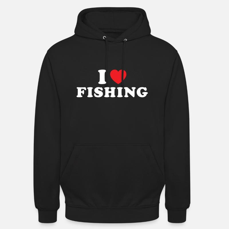 Pêcheur J’aime la pêche - Sweat-shirt à capuche unisexe - noir