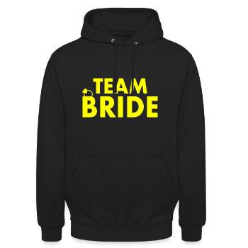 Team bride - Sweat-shirt à capuche unisexe - noir - Devant - Alina (178cm) & Michal (187cm)