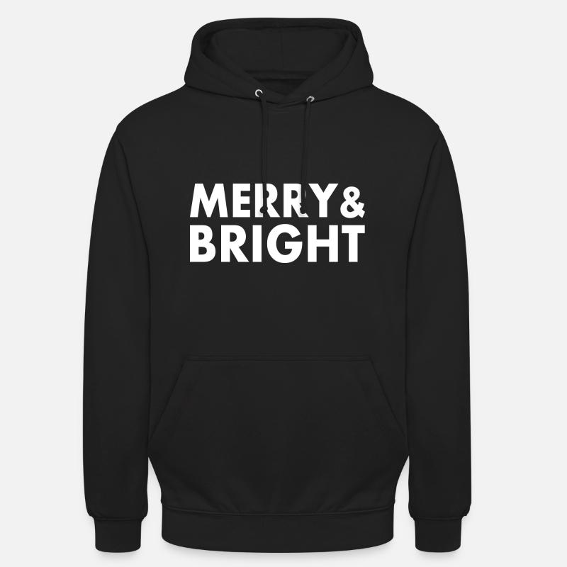 Merry and bright - Sweat-shirt à capuche unisexe - noir