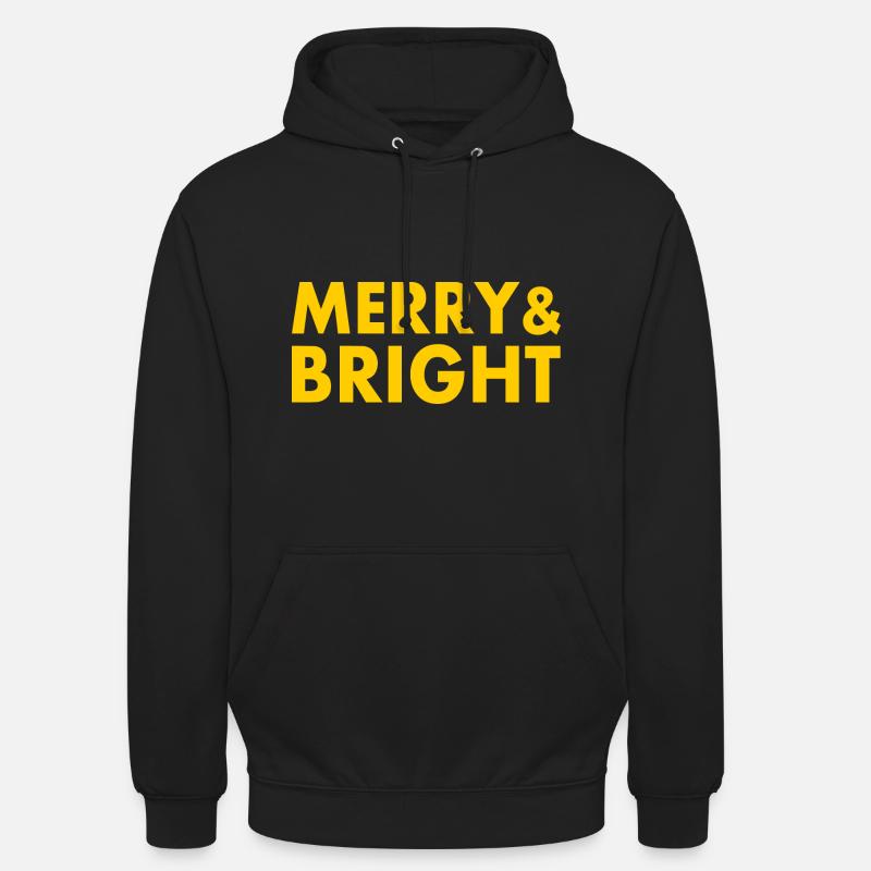 Merry and bright - Sweat-shirt à capuche unisexe - noir