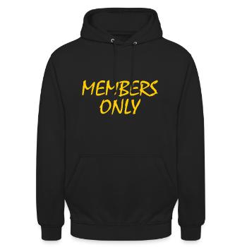 Members only - Unisex Hoodie - Schwarz - Vorne - Alina (178cm) & Michal (187cm)