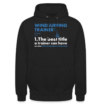 Sport Trainer Windsurfing - Unisex Hoodie - black - Front - Alina (178cm) & Michal (187cm)