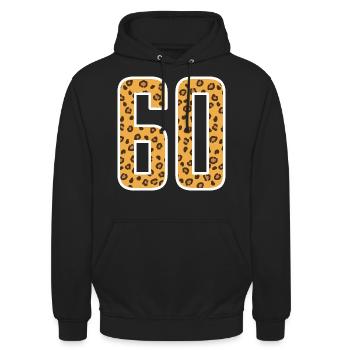 60 Jahre 60er Geschenkidee Geburtstag - Unisex Hoodie - Schwarz - Vorne - Alina (178cm) & Michal (187cm)