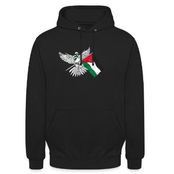 Palästina - Unisex Hoodie - Schwarz - Vorne - Alina (178cm) & Michal (187cm)