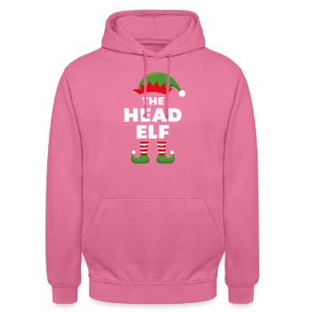 Le chef elfe - Sweat-shirt à capuche unisexe - rose - Devant - Alina (178cm) & Michal (187cm)