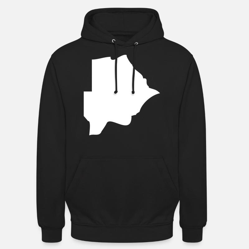 Botswana map flag - Unisex Hoodie - black