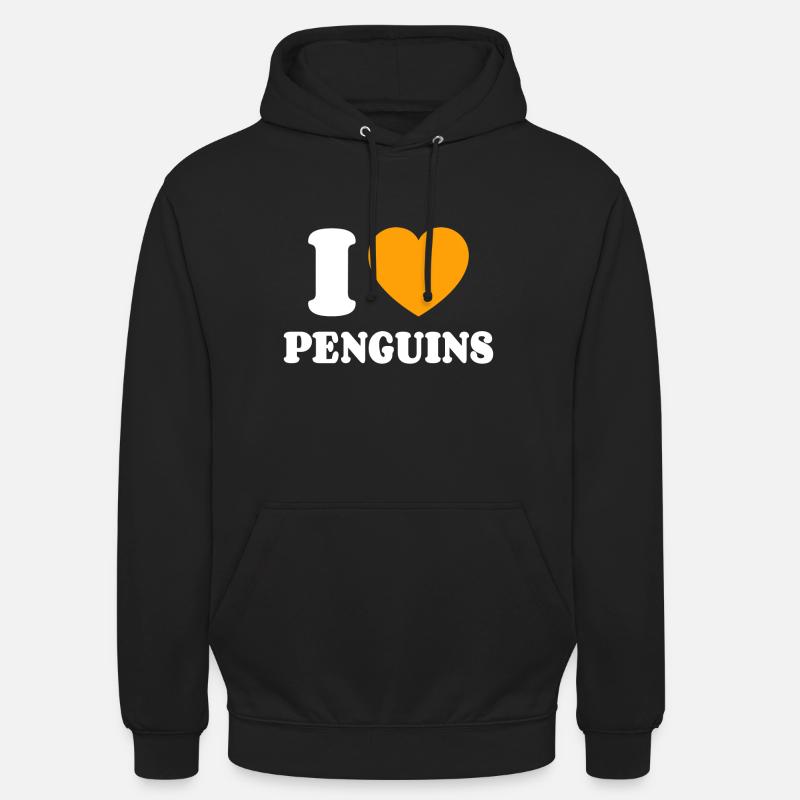 J’aime les pingouins - Sweat-shirt à capuche unisexe - noir