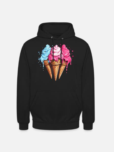 Eiscreme Eis Sommer - Unisex Hoodie - Schwarz