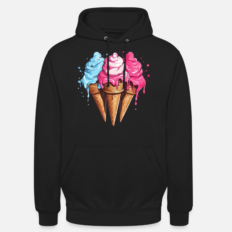 Eiscreme Eis Sommer - Unisex Hoodie - Schwarz