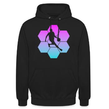 basketball streetball - Unisex Hoodie - Schwarz - Vorne - Alina (178cm) & Michal (187cm)