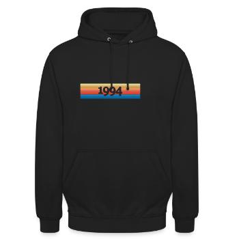 Jahr 1994 - Unisex Hoodie - Schwarz - Vorne - Alina (178cm) & Michal (187cm)