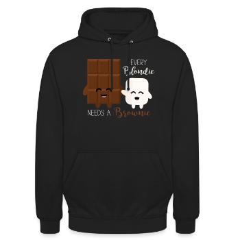 Blondie - Brownie - Unisex Hoodie - Schwarz - Vorne - Alina (178cm) & Michal (187cm)