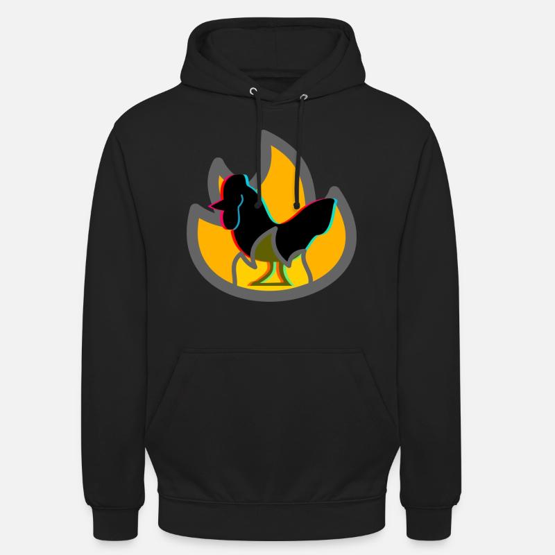KENNR1CH POULET FEU MERCH - Sweat-shirt à capuche unisexe - noir