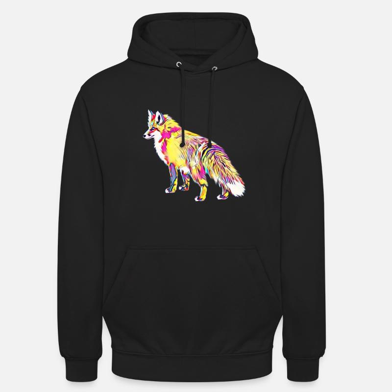 ræv - Hættetrøje unisex - sort