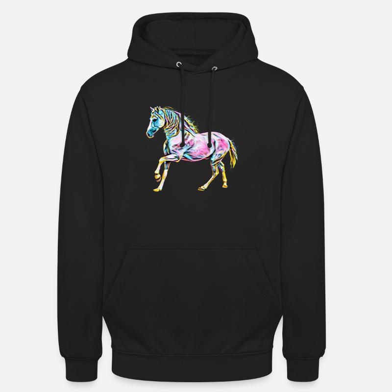 Cheval - Sweat-shirt à capuche unisexe - noir