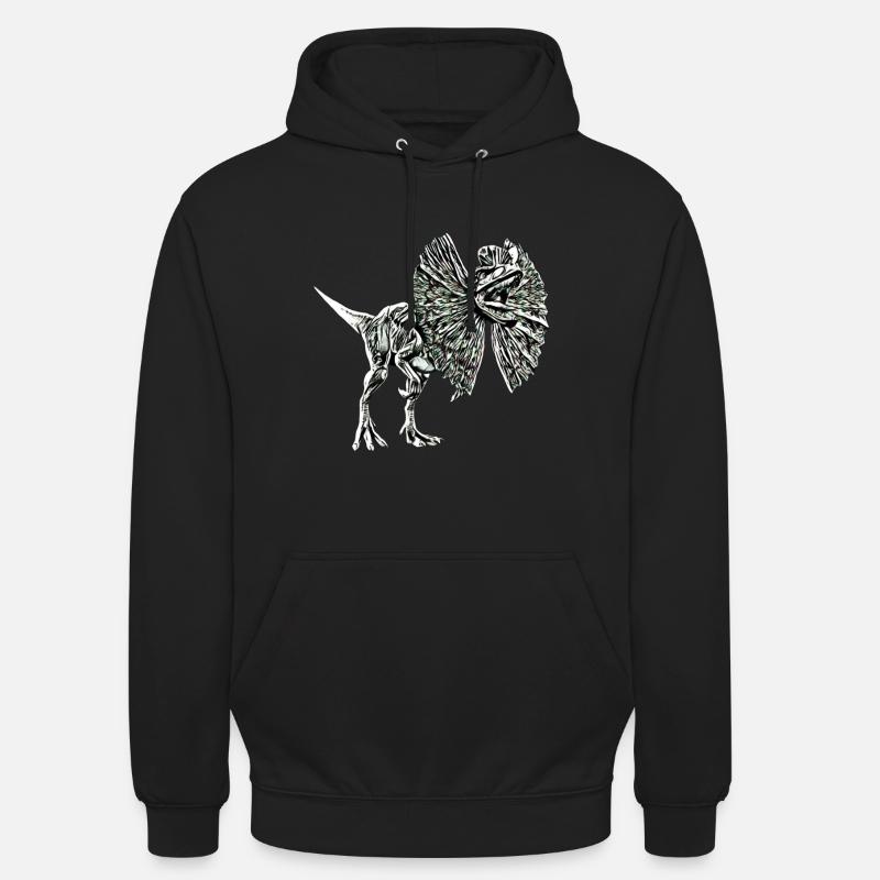dilophosaurus - Sweat-shirt à capuche unisexe - noir