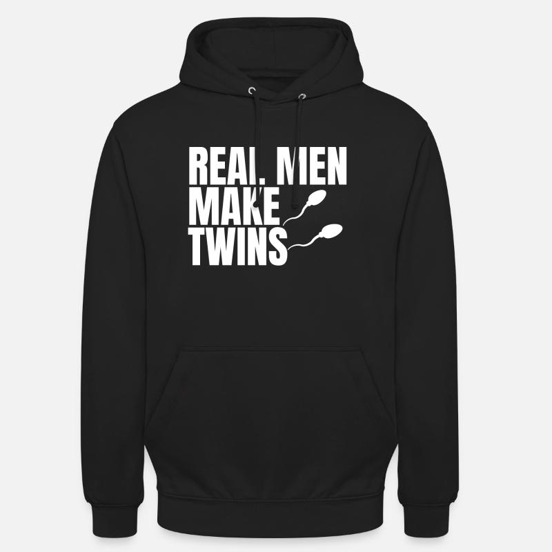 Echte Männer machen Zwillinge - Unisex Hoodie - Schwarz