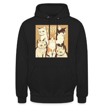 NASE CATY : THE FIVE COMPLICIT CATS - Unisex Hoodie - black - Front - Alina (178cm) & Michal (187cm)