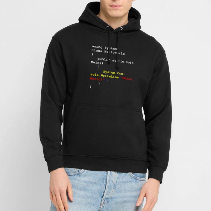 Hello World C# Sharp Entwickler Programm Geschenk Unisex Hoodie