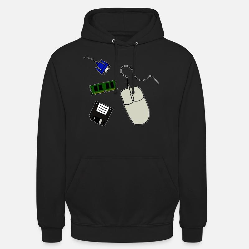 Retro Computer - Unisex Hoodie - black
