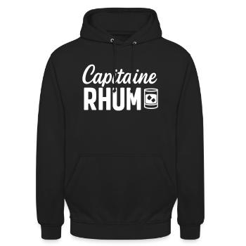 Capitaine des Mers – Style Pirate Vintage - Sweat-shirt à capuche unisexe - noir - Devant - Alina (178cm) & Michal (187cm)