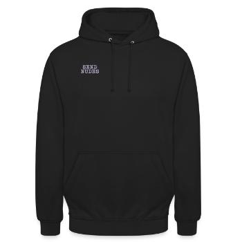 SEND NUDES - Sweat-shirt à capuche unisexe - noir - Devant - Alina (178cm) & Michal (187cm)