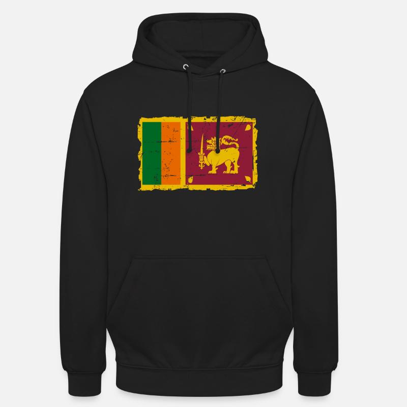 Drapeau du Sri Lanka - Drapeau du Sri Lanka - Sweat-shirt à capuche unisexe - noir