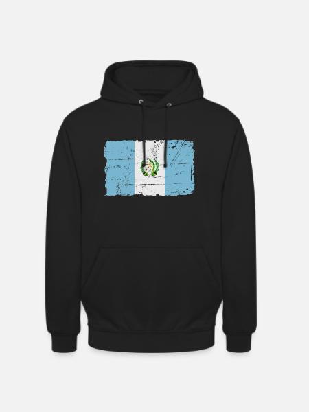 Vlag van Guatemala - Vlag van Guatemala - Shabby Look - Uniseks hoodie - zwart