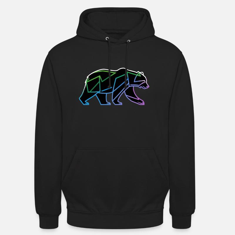 Polygone d’ours - Sweat-shirt à capuche unisexe - noir