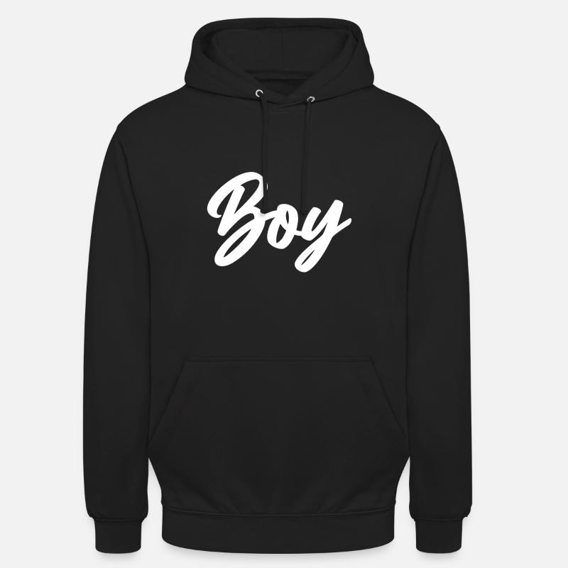 Garçon - Lettrage - Sweat-shirt à capuche unisexe - noir