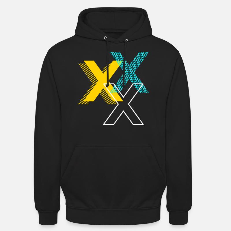 X Buchstabe - Unisex Hoodie - Schwarz
