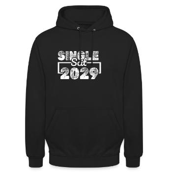 Single 2029 - Unisex Hoodie - Schwarz - Vorne - Alina (178cm) & Michal (187cm)