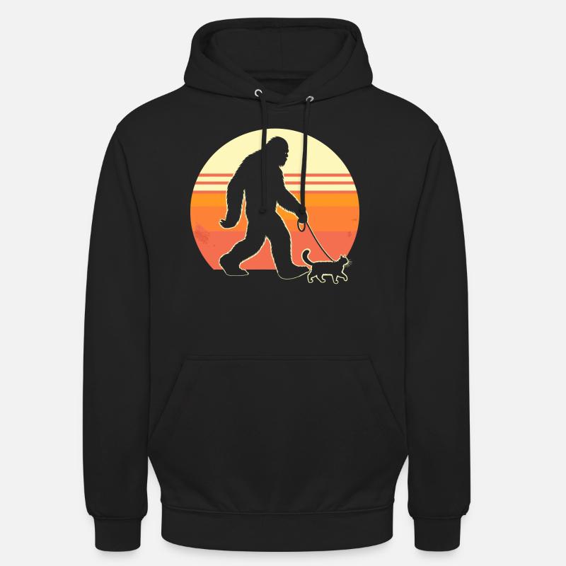 Chat Bigfoot - Sweat-shirt à capuche unisexe - noir